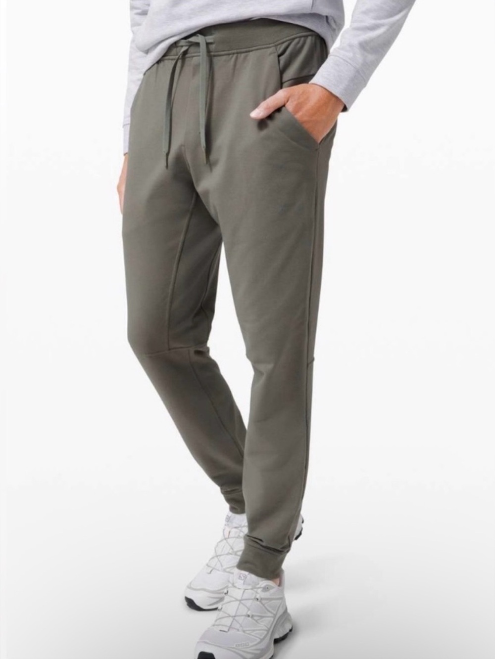Lululemon City Sweat Jogger Pants Mens M Green Stretch French Terry Athletic Gym